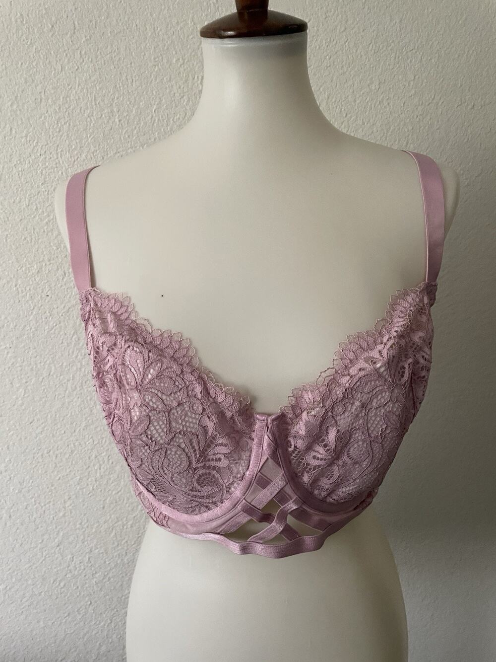 Adore Me Bra Women 44D Floral Lace Romantic Coquette Cottagecore Fairy Lingerie